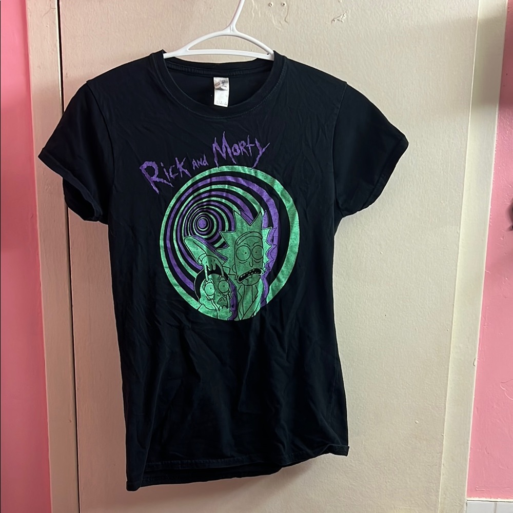 Black Rick and Morty Graphic T-Shirt